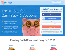 Tablet Screenshot of befrugal.com